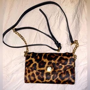 Michael Kors Small Leopard Print Clutch.